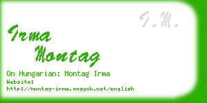 irma montag business card